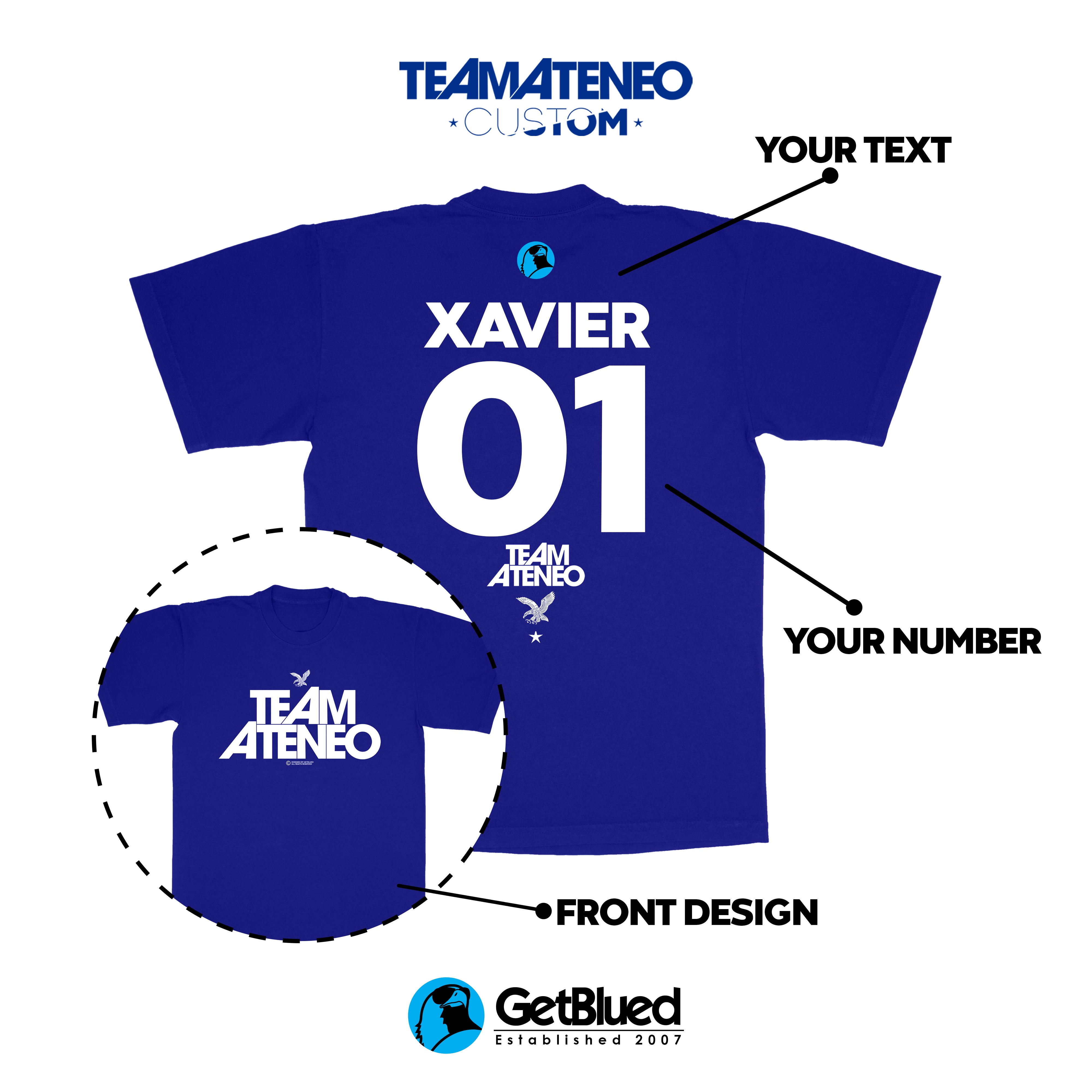 Customize your own GetBlued Team Ateneo Shirsey